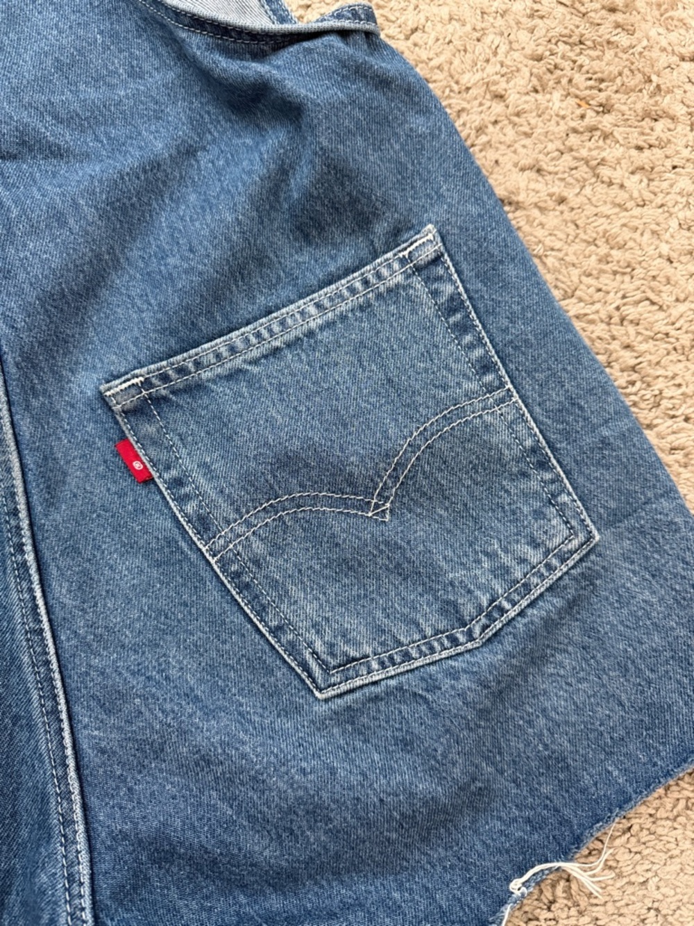 Levi’s Denim Short Overalls - Blue Jean Romper - Picture 5 of 8